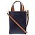 Borsa a mano 2-Way Marni Museo Nano in pelle Marrone Blu navy
