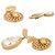 Orecchini a clip Dolce & Gabbana in ottone dorato e cristalli D'oro - vista 10