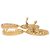 Orecchini a clip Dolce & Gabbana in ottone dorato e cristalli D'oro - vista 4