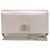 Ralph Lauren Schultertasche Portemonnaie aus silbernem Leder