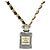 Collana a catena lunga in metallo Chanel CC con pendente a forma di flacone di profumo, pelle, cristalli e perle sintetiche D'oro - vista 3