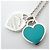 Autre Marque Collana con pendente Tiffany & Co. Ag925 Double Heart Tag Blue - vista 8