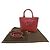 Borsa a mano 2-Way in pelle goffrata Tod's Double T Rosso - vista 2