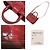Borsa a mano 2-Way in pelle goffrata Tod's Double T Rosso - vista 9