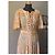 Autre Marque Vestido largo estampado Ted Lapidus Beige Naranja - vista 3