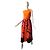 Autre Marque Dynasty Oranges Blumenkleid aus Samt Braun Schwarz Pink