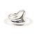 Autre Marque Anello Tiffany Curved Wave Heart Argento