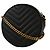 Autre Marque Saint Laurent Vinyle Round Belt Matelasse Chevron Leather Baby Nero - vista 2