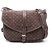 Louis Vuitton Saumur Monogram Mini Lin Ebene Schultertasche Braun
