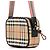 Borsa a tracolla Burberry Nova Check B Patch Nero Rosso Beige - vista 2
