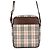 Borsa a tracolla Burberry Nova Check in tela e pelle Nero Rosso Beige