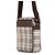Borsa a tracolla Burberry Nova Check in tela e pelle Nero Rosso Beige - vista 2