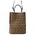 Borsa in pelle Burberry Peggy TB Monogram Marrone Nero Beige
