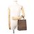 Borsa in pelle Burberry Peggy TB Monogram Marrone Nero Beige - vista 4
