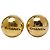 Pendientes de botón Chanel chapados en oro