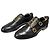 Gucci Mocassini in pelle nera con doppia fibbia e borchie Nero