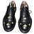 Gucci Scarpe Derby in pelle nera con api e stelle Nero