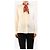 Emilio Pucci Cremefarbene Seidenbluse mit Schlaufenkragen - size UK 8 - Ansicht 3