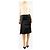 Hermès Falda midi de satén negra - talla UK 10 Negro - vista 2