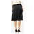 Hermès Falda midi de satén negra - talla UK 10 Negro - vista 3