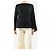 The row Top in seta nero scollo a barchetta maniche lunghe - size S