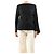 The row Top de seda preto decote canoa manga longa - size S