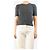 Autre Marque Pull à manches courtes froncé gris anthracite - taille M