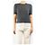 Autre Marque Pull à manches courtes froncé gris anthracite - taille M - vue 3