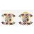 Chanel Boucles d'oreilles Silver Coco Mark A17K strass Argenté
