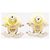 Chanel Boucles d'oreilles Silver Coco Mark A17K strass Argenté - vue 2