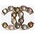 Chanel Spilla CC in pietre preziose multicolore