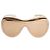 Chanel Gafas de sol shield doradas Dorado
