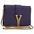 Autre Marque SAINT LAURENT Chain Shoulder Bag Leather Purple Gold Tone 311215
