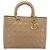 Christian Dior Cannage Lady Dior Large Hand Bag Patent Beige Gold - vista 13