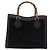 GUCCI Bamboo Hand Bag Suede Black Gold Tone 002 1186 0260 - vista 13