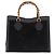 GUCCI Bamboo Hand Bag Suede Black Gold Tone 002 1186 0260 - vista 2