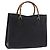 GUCCI Bamboo Hand Bag Leather Black Gold Tone 02 123 0260