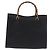 GUCCI Bamboo Hand Bag Leather Black Gold Tone 02 123 0260 - vista 13