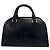 Céline Celine Triomphe Logo Embossed Leather Handbag Black