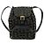 Burberry Vintage Logo Canvas Leder-Rucksack Braun Schwarz