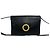 Céline Celine Vintage Circle Logo Hardware Leather Shoulder Bag Black