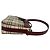 Borsa a tracolla Burberry Nova Check in tela e pelle Beige Bordò - vista 6
