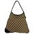 Borsa Tote a Spalla GUCCI in Tela e Pelle Marrone - vista 3