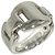 Ring Hermès Anel Faixa HERMES Cassiopeia Prata