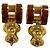 Hermès Brincos Mini Pop H Stud Earrings Hermes Marrom Dourado - vista 6