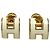 Hermès HERMES Mini Pop H Stud Earrings Golden Cream