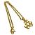 Chanel Vintage Triple Coco Motif Halskette Golden