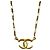 CHANEL Vintage Coco Mark Motiv Halskette Golden - Ansicht 4