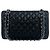 Borsa a tracolla Chanel Matelassé Coco Mark Double Flap Nero - vista 3