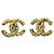 Orecchini a clip Chanel Vintage Coco Mark motivo lava D'oro